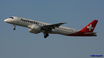 Embraer E190-E2(HB-AZG) Helvetic AirwaysLX734 Zürich – Amsterdam