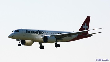 Embraer E190-E2(HB-AZA) Helvetic AirwaysLX817 Hannover – Zürich